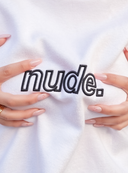 T-shirt Nude White
