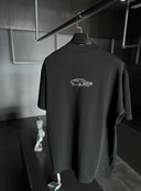 juodi vyriski marskineliai su dodge aplikacija