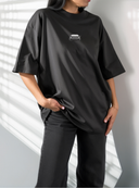 unisex marskineliai su automobilio aplikacija issiuvineta